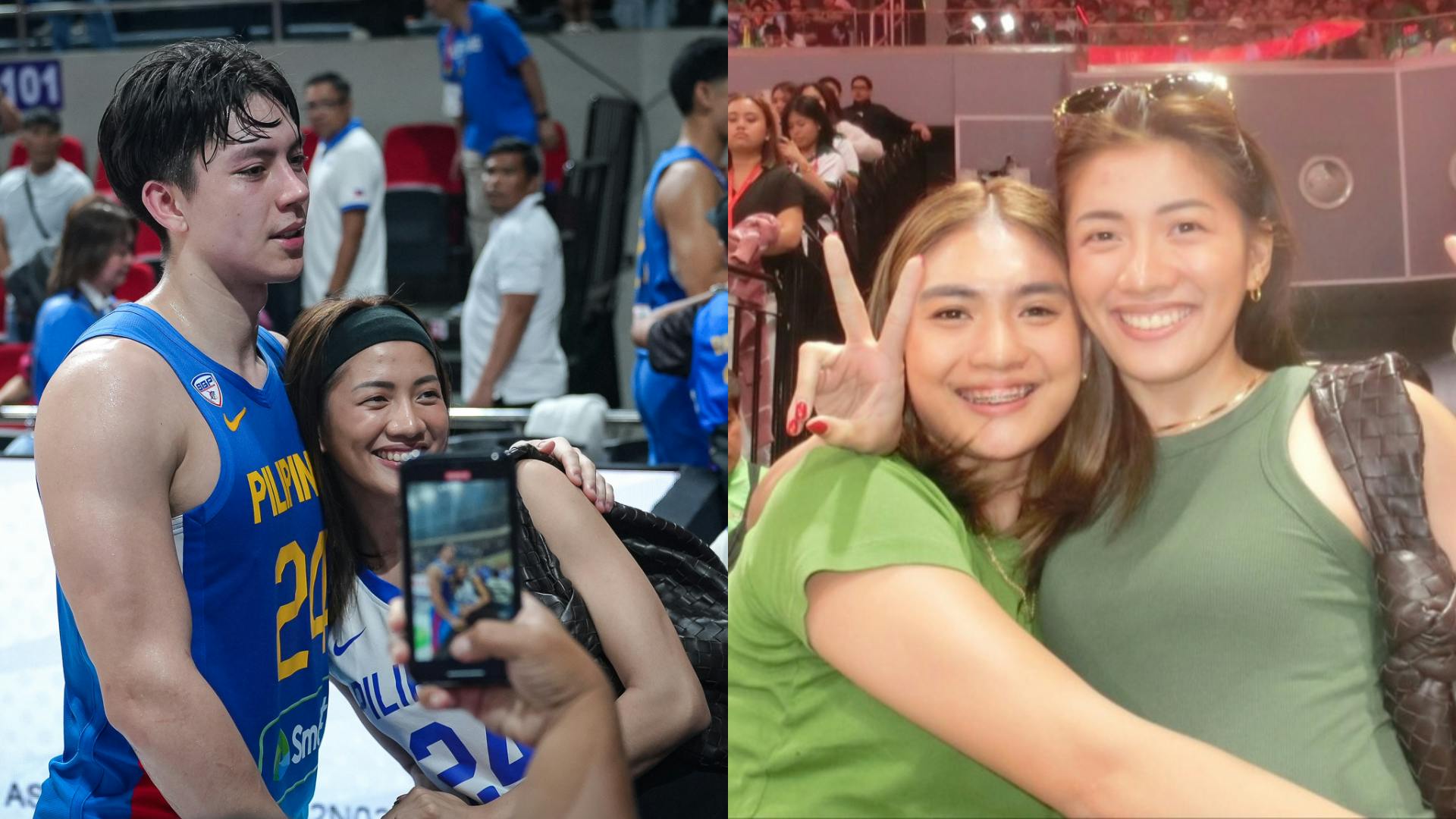 “Best Girl” Kim Kianna Dy shows support for the DLSU Lady Spikers and her “pogi boy" Dwight Ramos, Gilas